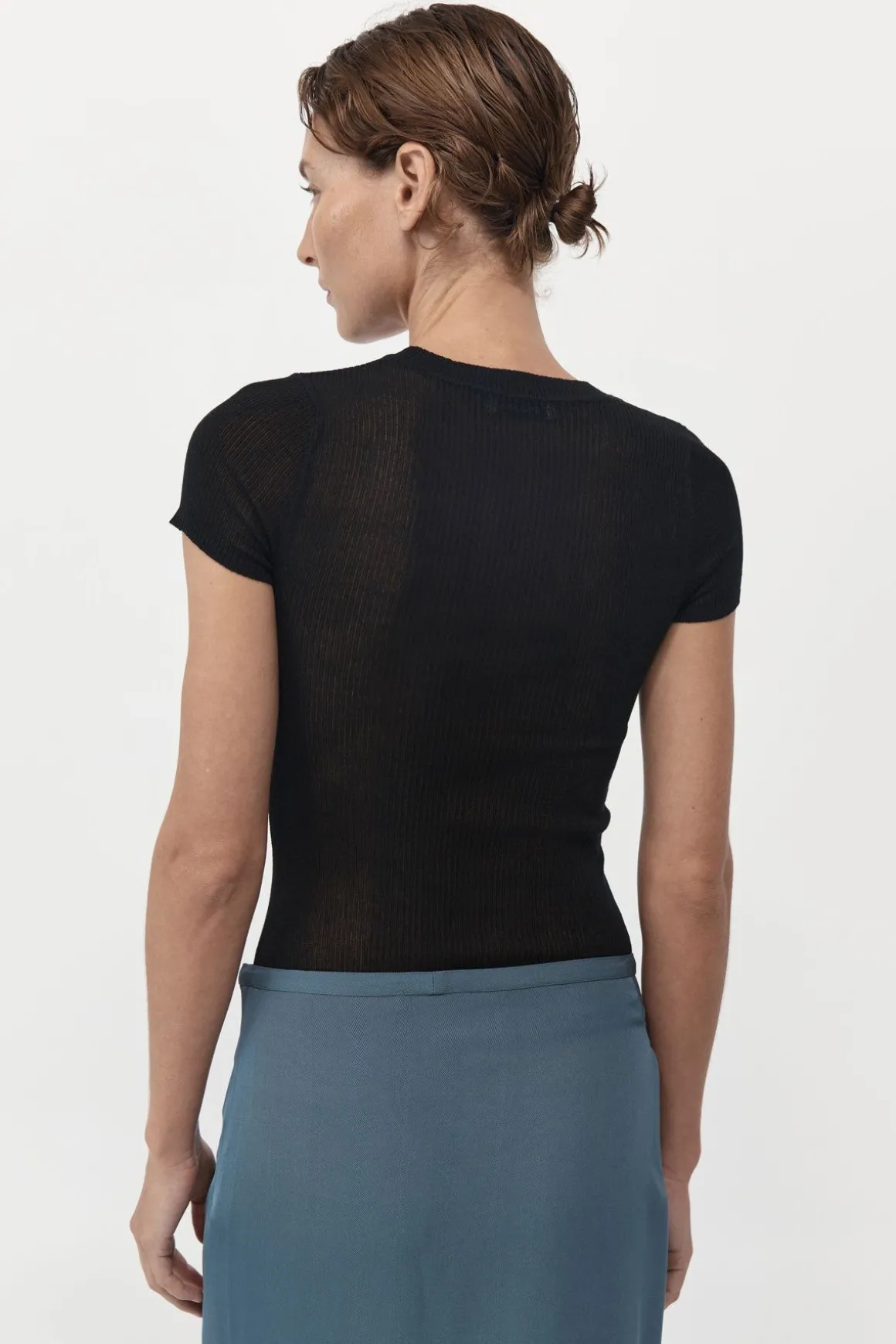 St. Agni Second Skin Knit Tee - Black
