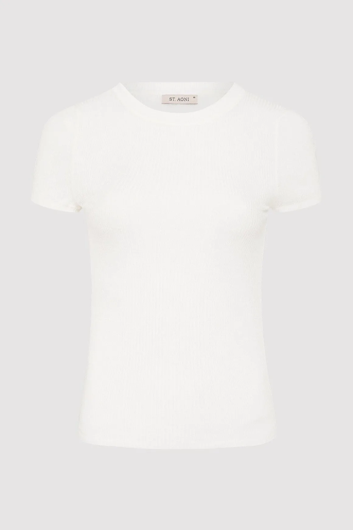 St. Agni Second Skin Knit Tee - White