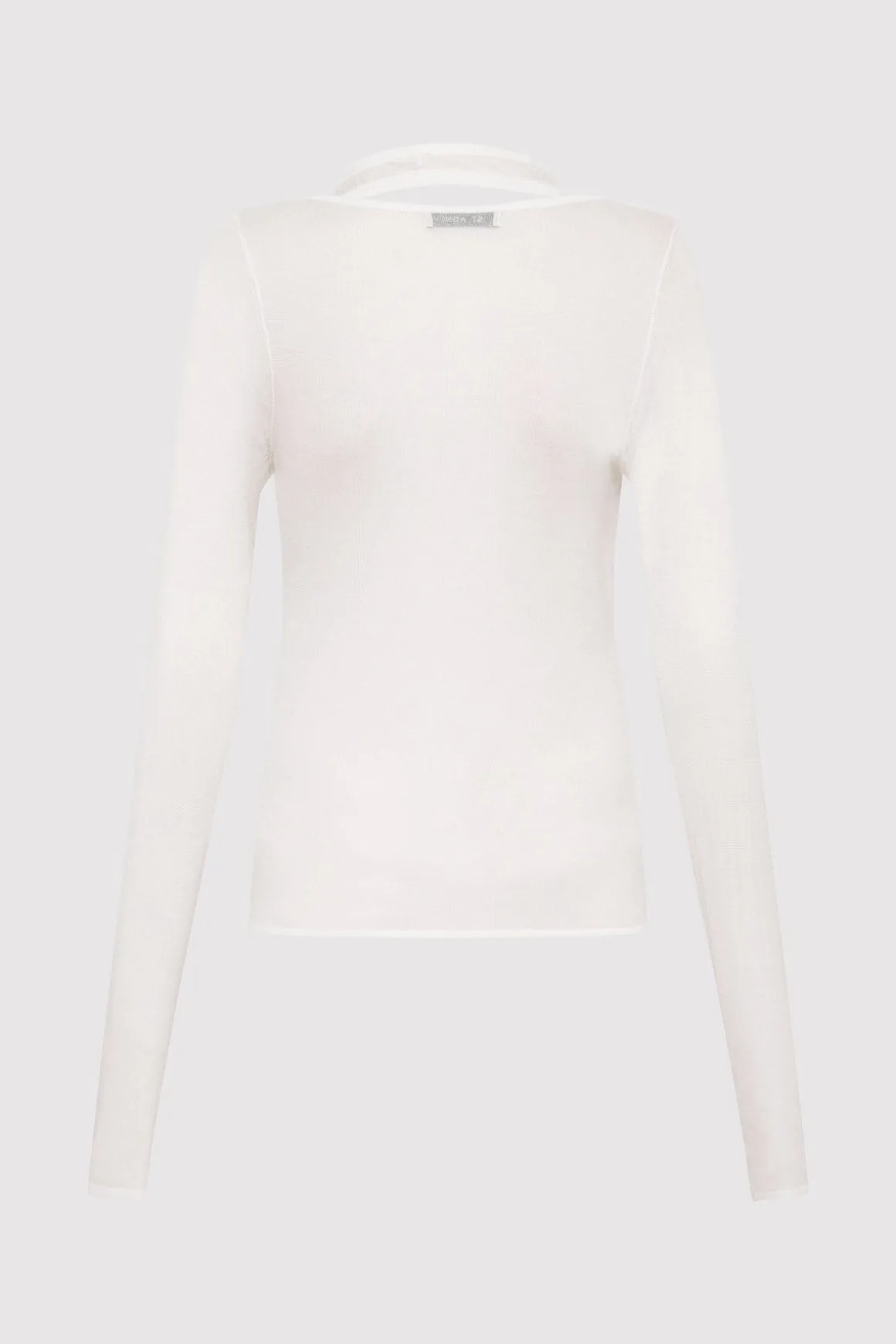 St. Agni Semi Sheer Loop Top - White