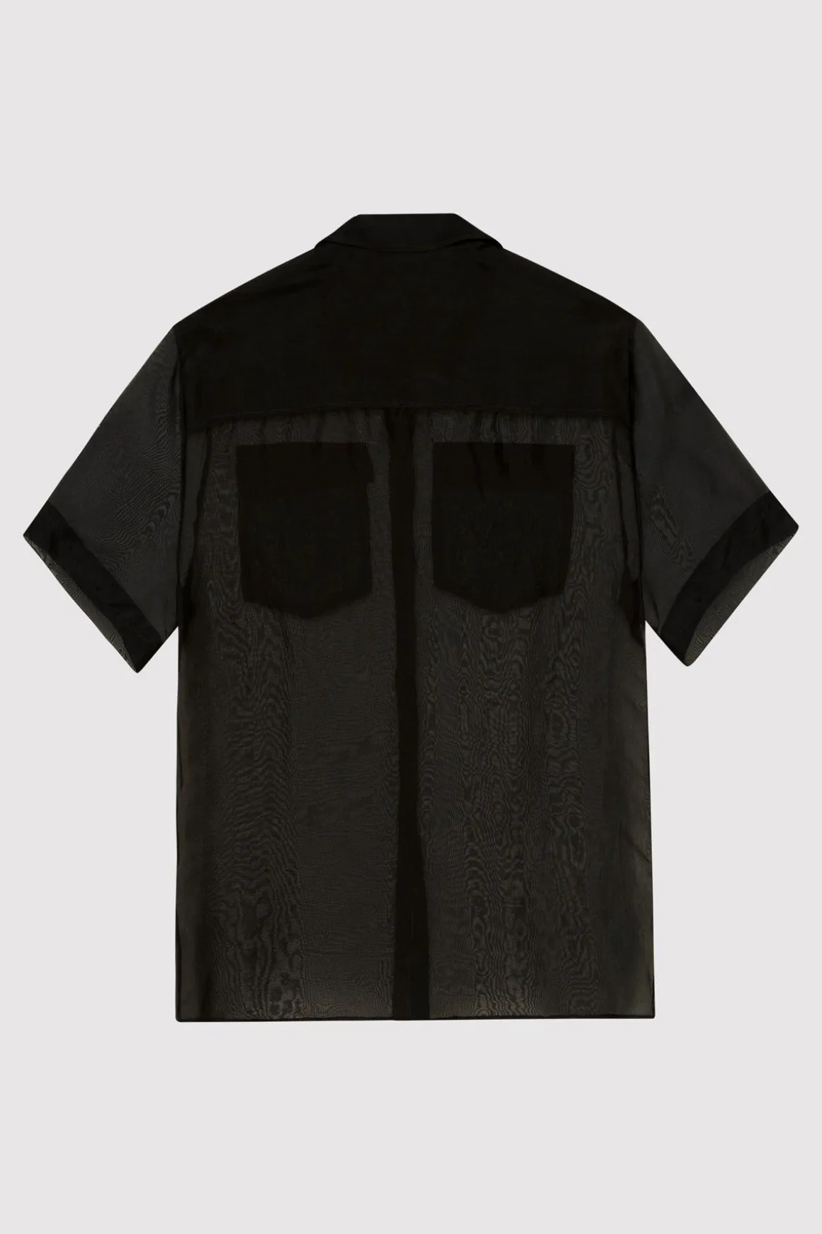 St. Agni Sheer Organza Shirt - Black