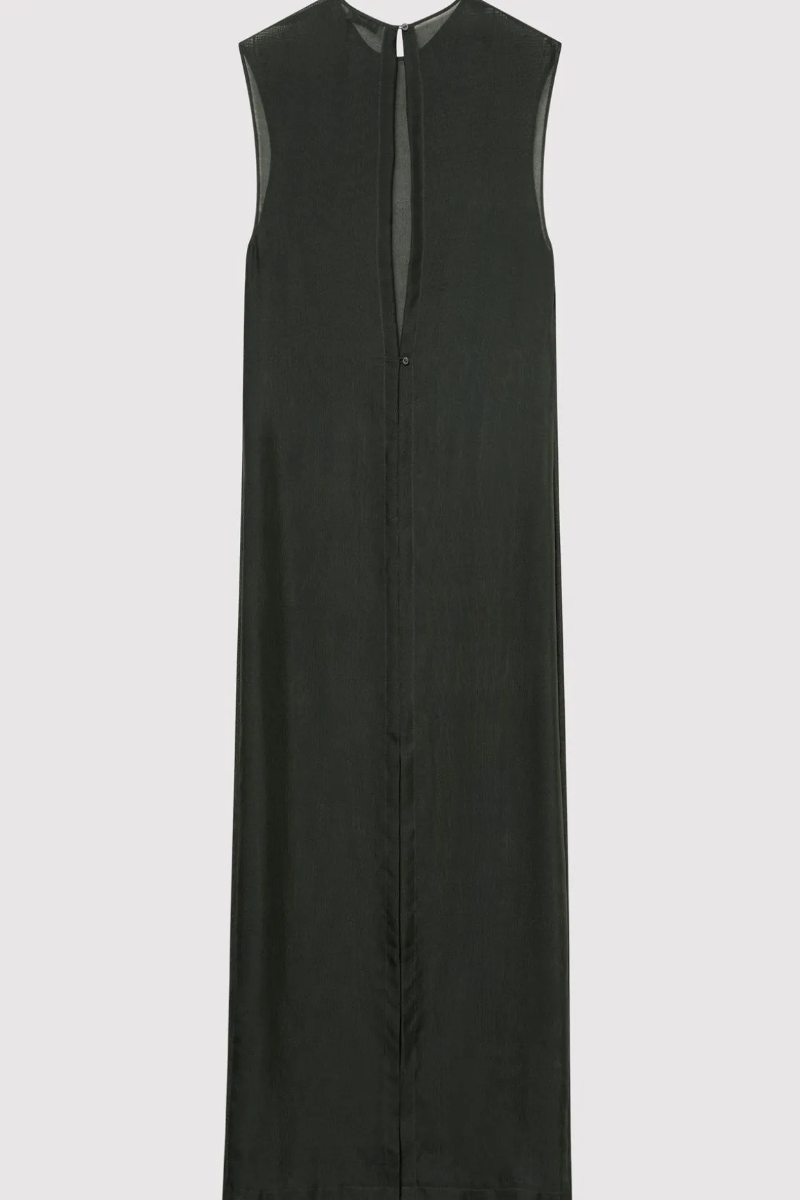 St. Agni Sheer Silk Gauze Dress - Soot