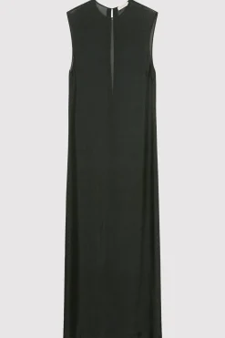St. Agni Sheer Silk Gauze Dress - Soot