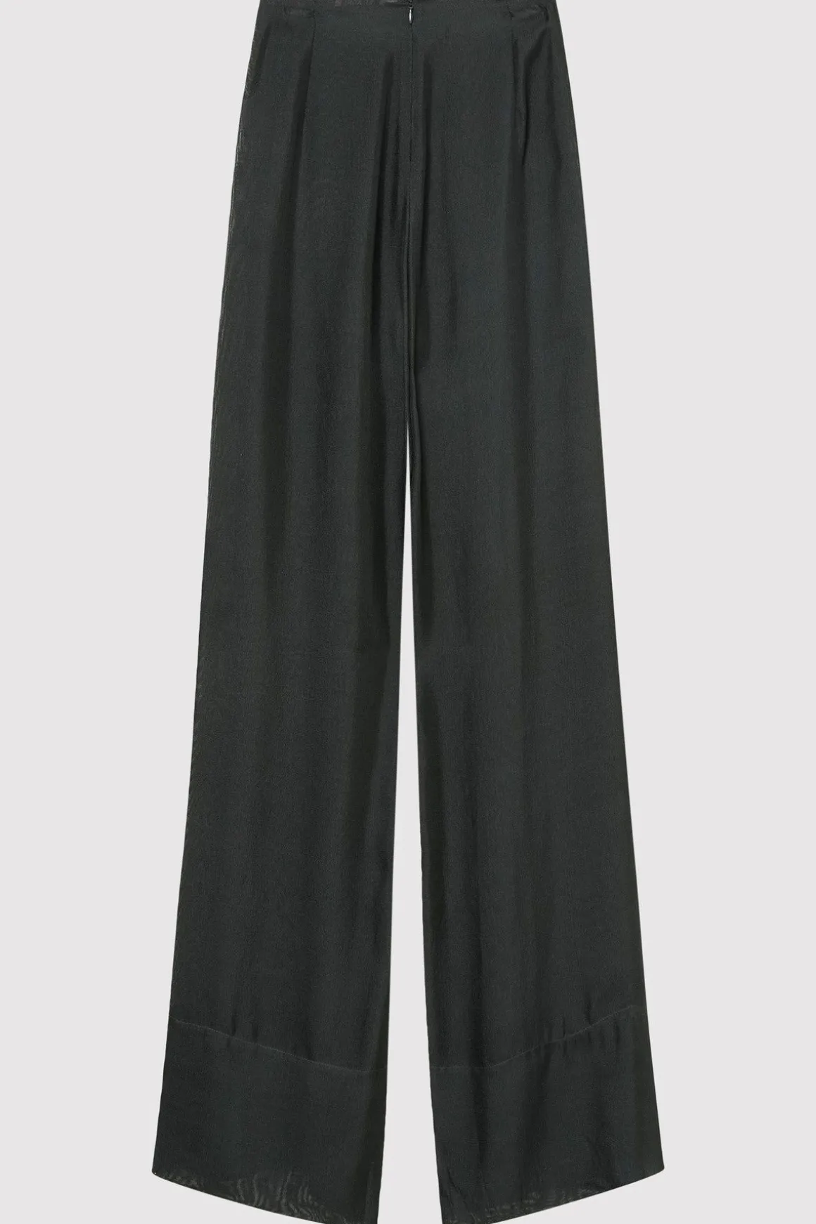 St. Agni Sheer Silk Gauze Pants - Soot