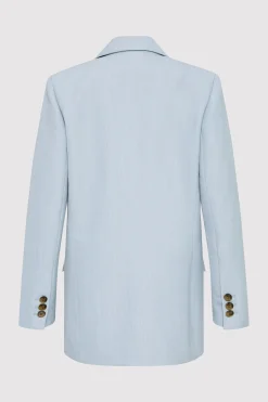 St. Agni Single Button Tailored Blazer - Stone Blue