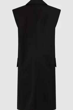 St. Agni Sleeveless Tailored Blazer - Black