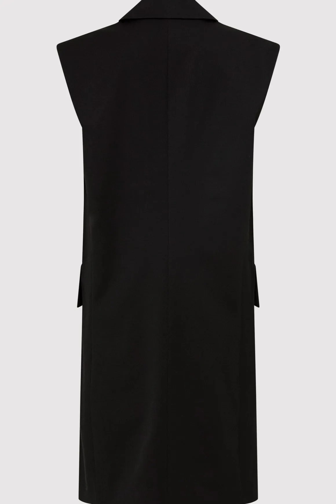 St. Agni Sleeveless Tailored Blazer - Black