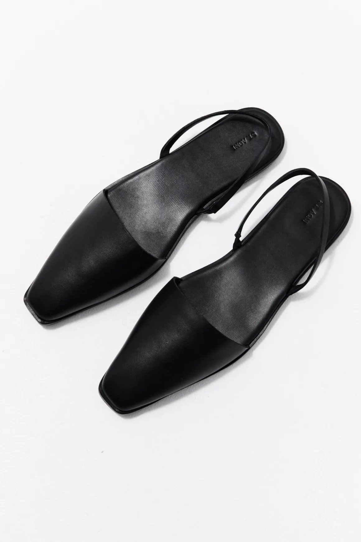 St. Agni Sling Back Flat - Black