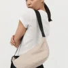 St. Agni Small Linen Crescent Bag - Natural