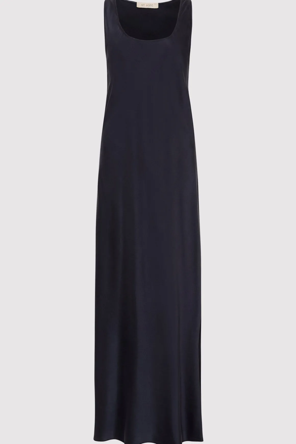 St. Agni Soft Silk Bias Tank Dress - Inkwell