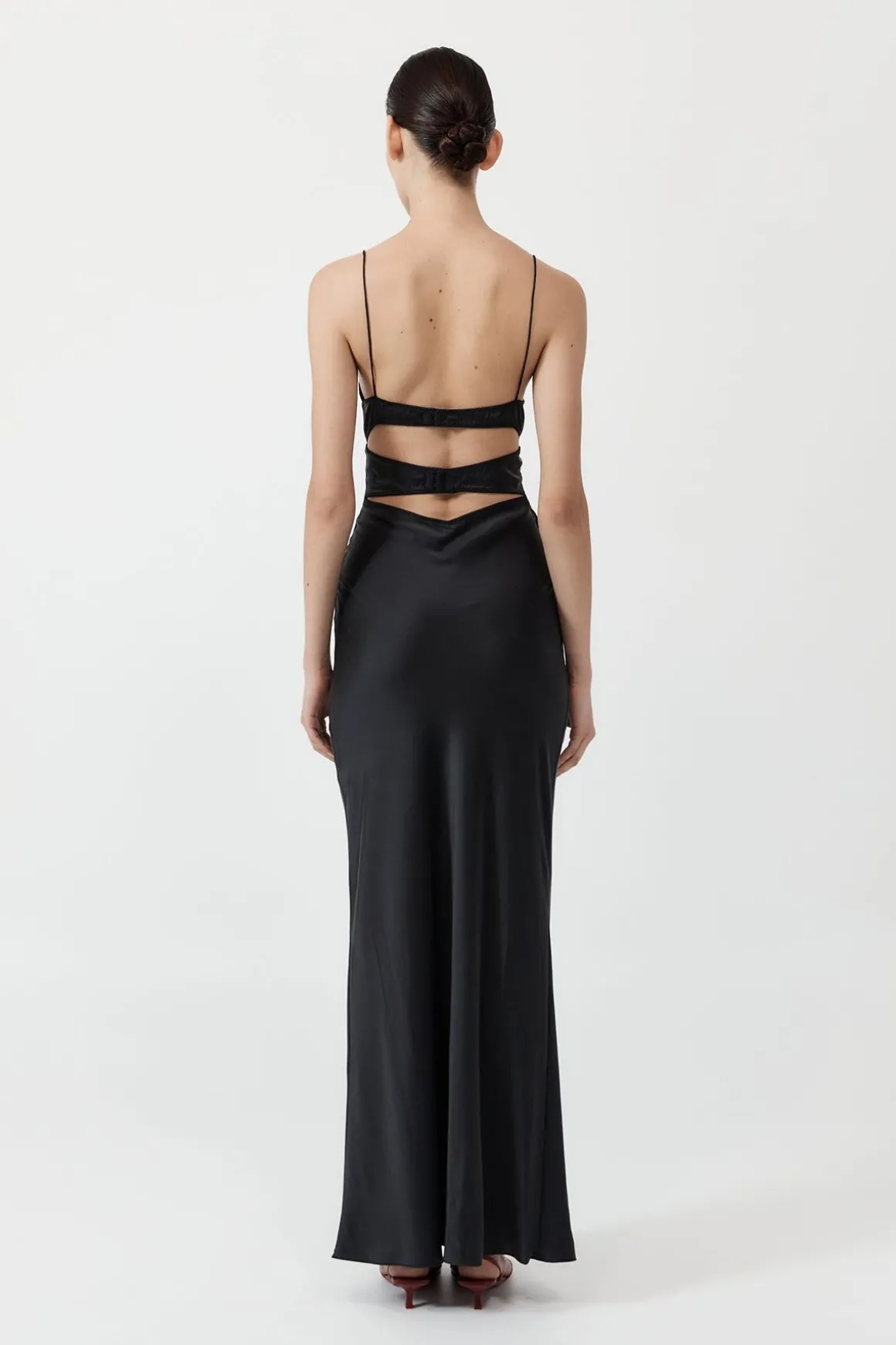 St. Agni Soft Silk Bra Bias Slip - Black