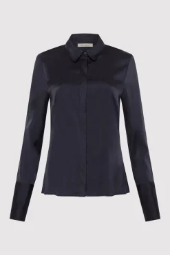 St. Agni Soft Silk Shirt - Inkwell