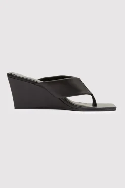 St. Agni Soft Thong Wedge - Black