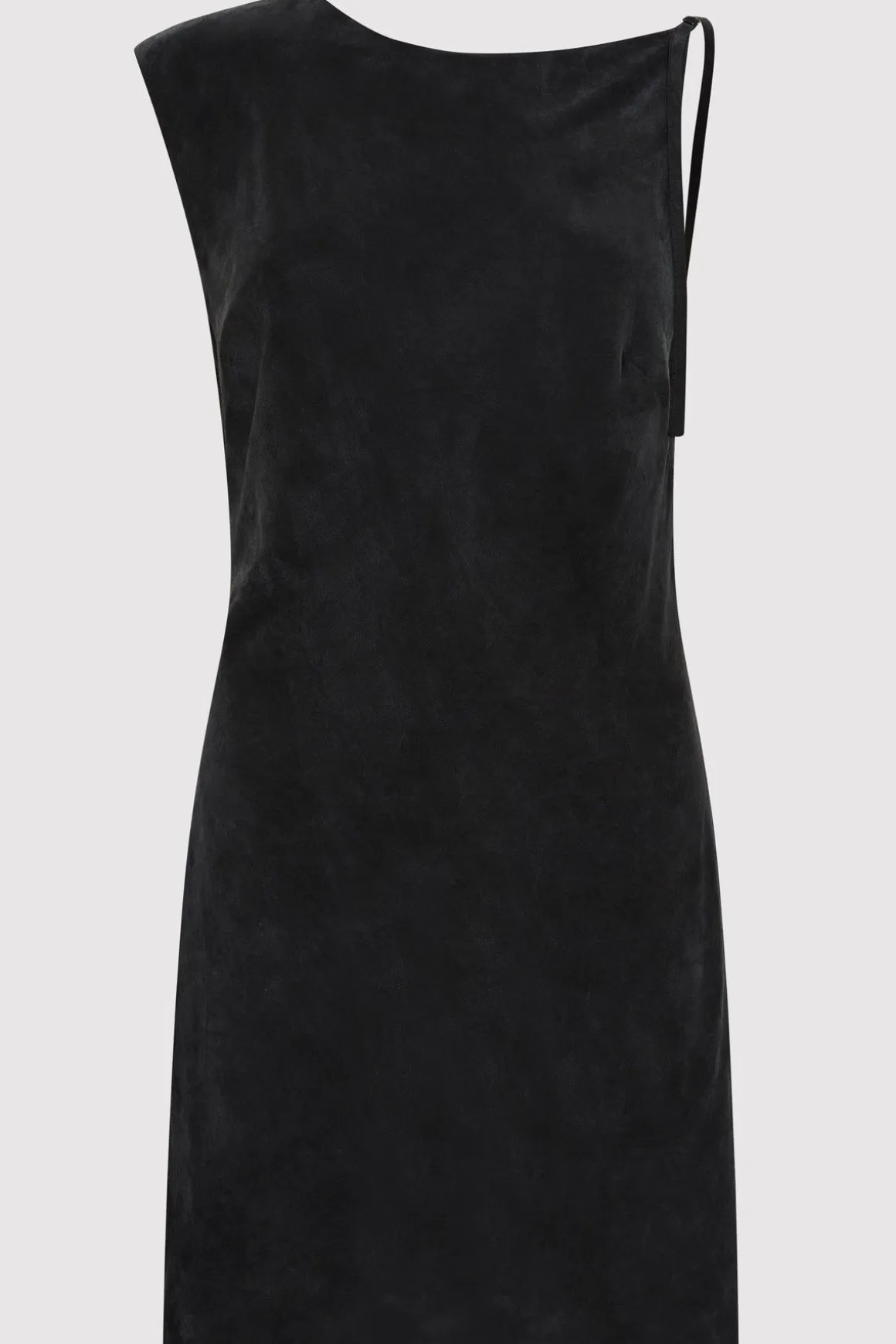 St. Agni Sophia Drape Mini Dress - Washed Black
