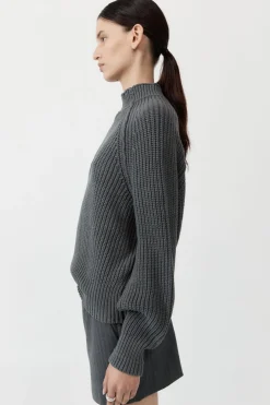 St. Agni Split Sleeve Jumper - Smoke
