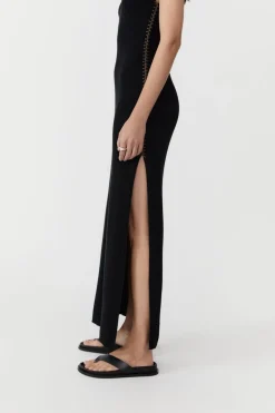 St. Agni Stitch Detail Dress - Black