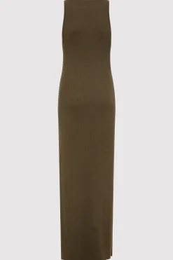 St. Agni Stitch Detail Dress - Kelp