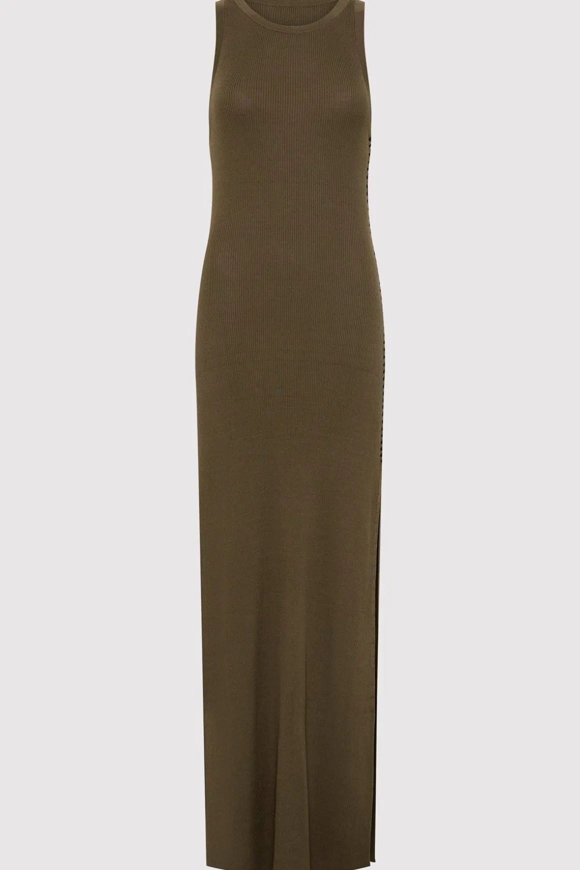 St. Agni Stitch Detail Dress - Kelp