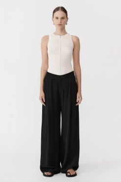 St. Agni Stitch Detail Tank - Ivory
