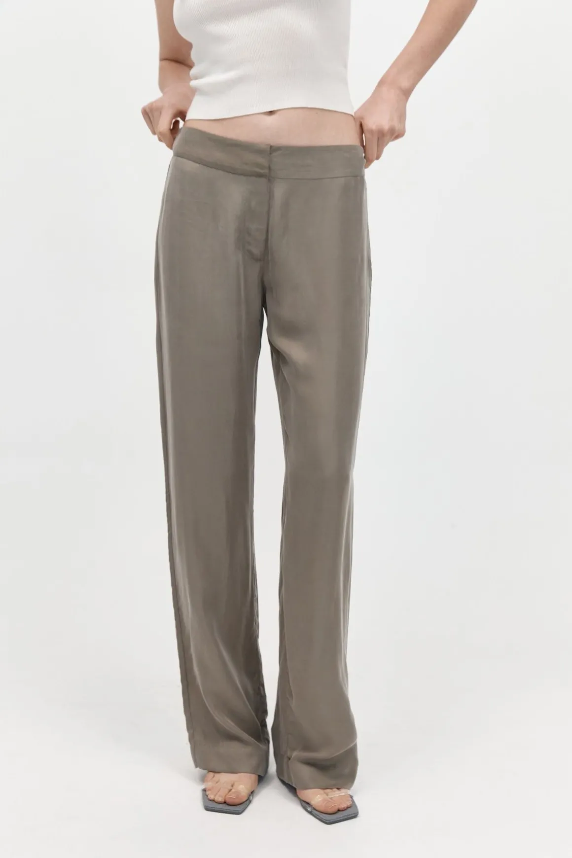 St. Agni Straight Leg Trousers - Castor Grey