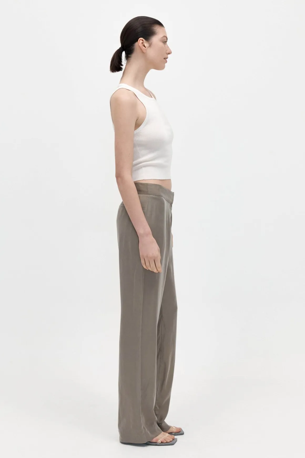 St. Agni Straight Leg Trousers - Castor Grey