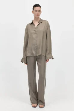 St. Agni Straight Leg Trousers - Castor Grey