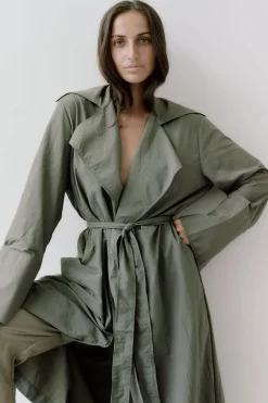 St. Agni Summer Trench Coat - Thyme