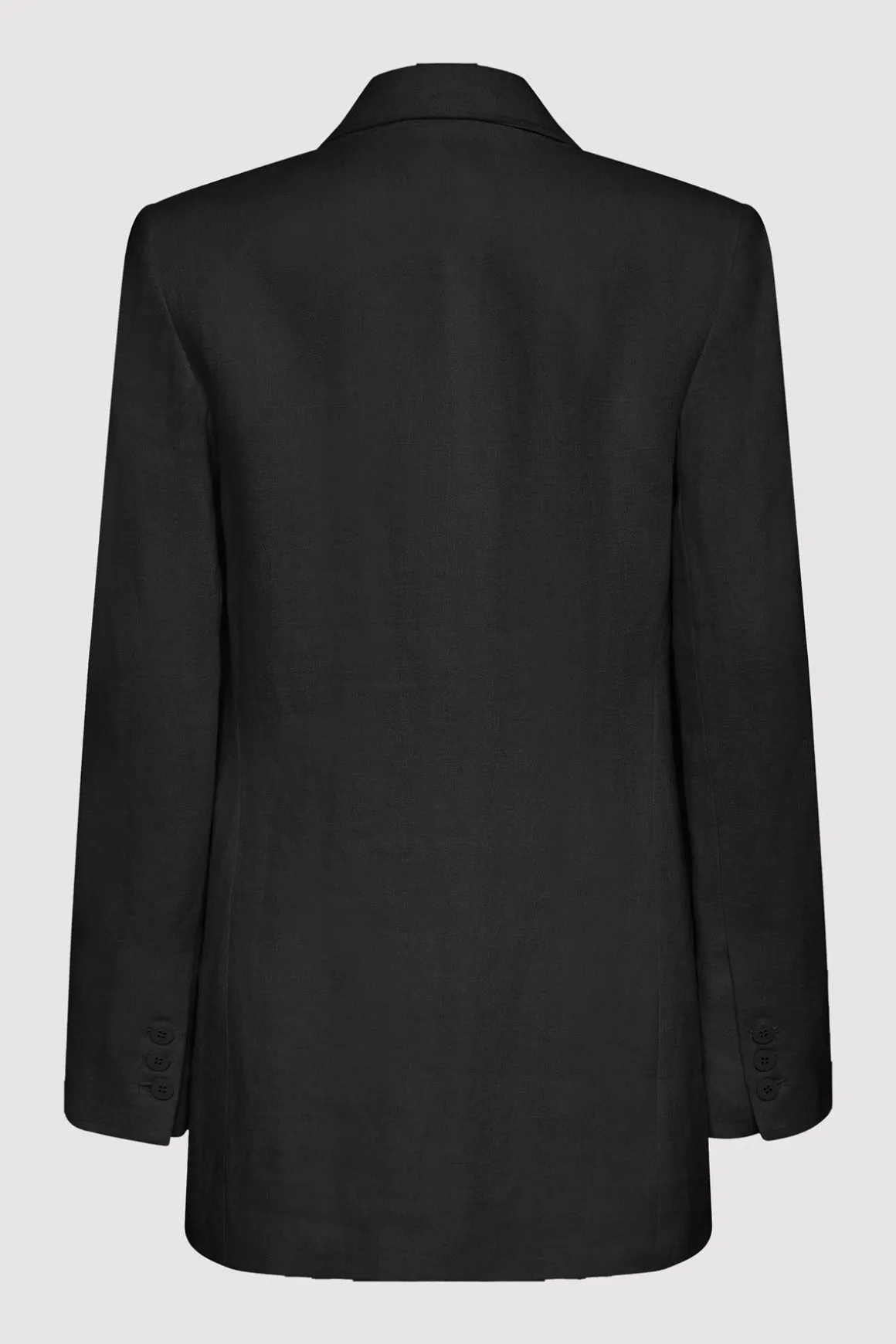 St. Agni Tailored Linen Blazer - Black