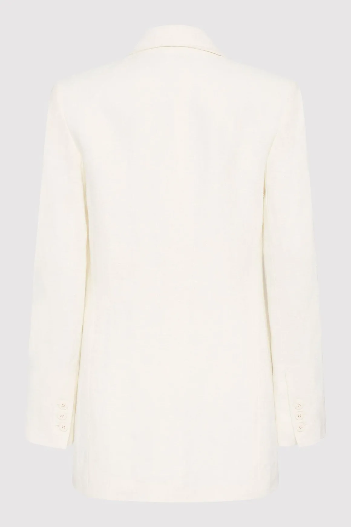 St. Agni Tailored Linen Blazer - Ivory