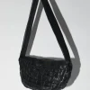 St. Agni Textured Crescent Bag - Black