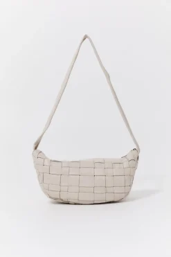 St. Agni Textured Crescent Bag - Ecru