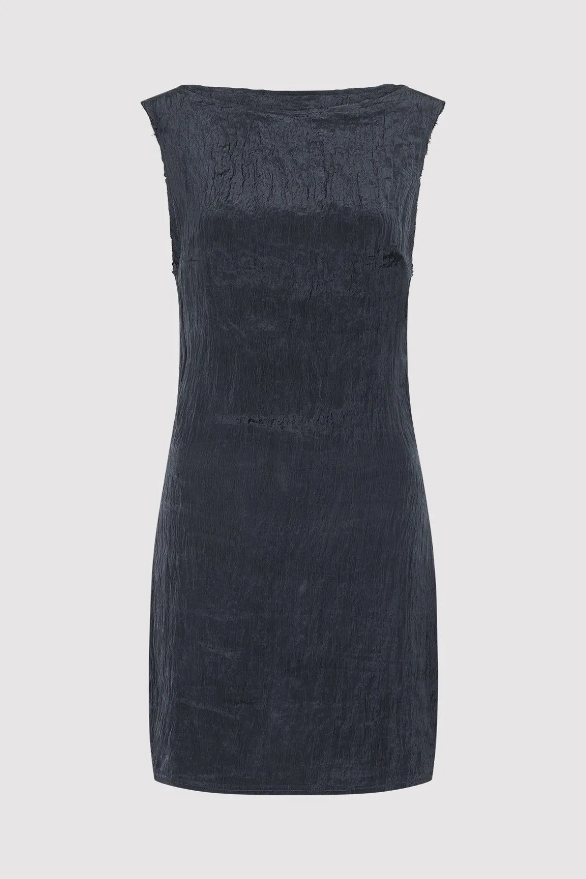 St. Agni Textured Open Back Mini Dress - Ink