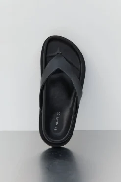St. Agni Thong Slide - Black