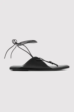 St. Agni Tie Up Sandal - Black
