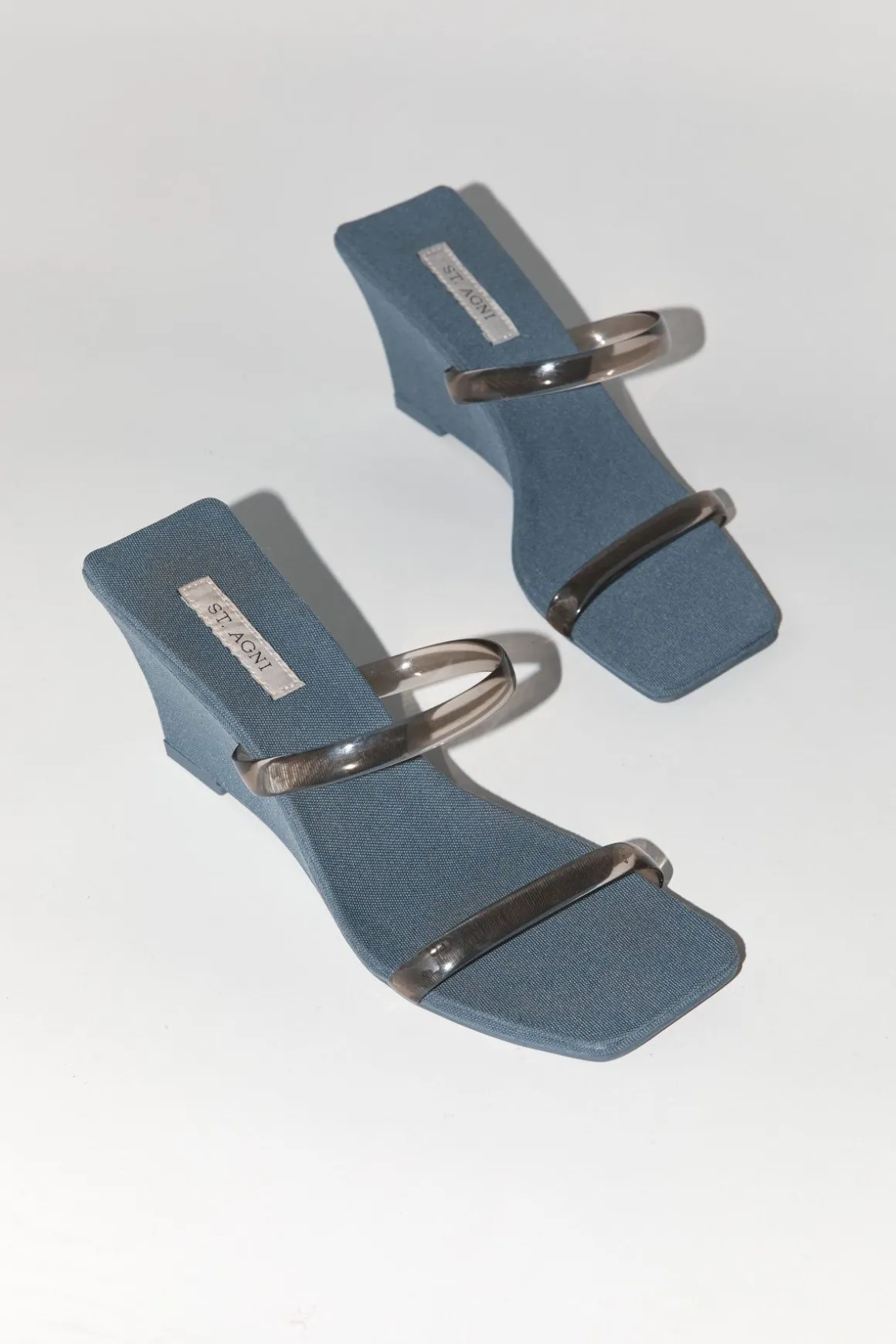 St. Agni Transparent Wedge - Slate