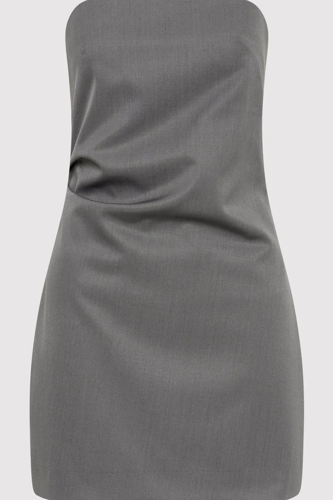 St. Agni Tuck Mini Dress - Pewter Grey