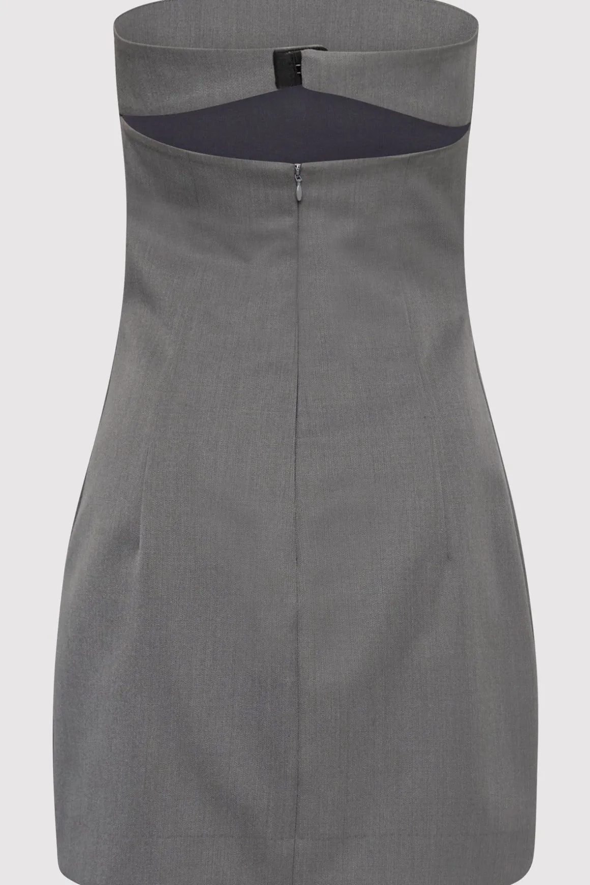 St. Agni Tuck Mini Dress - Pewter Grey