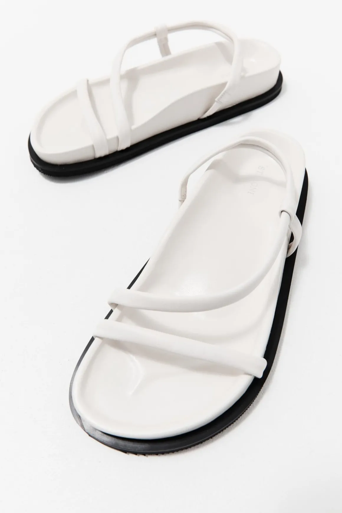 St. Agni Twist Sandal - White