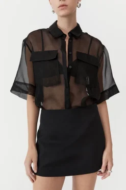 St. Agni Utilitarian Pocket Mini Skirt - Black