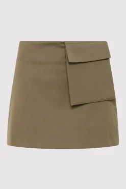 St. Agni Utilitarian Pocket Mini Skirt - Kelp