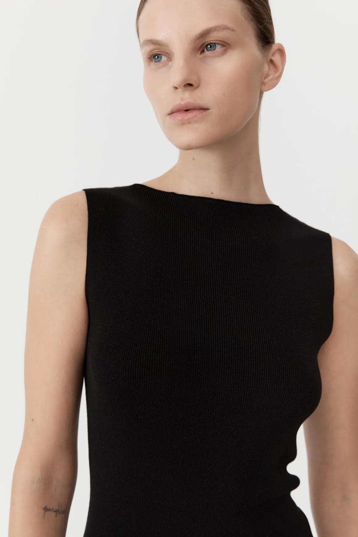 St. Agni Vas Knit Mini Dress - Black