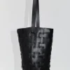 St. Agni Woven Bucket Bag - Black