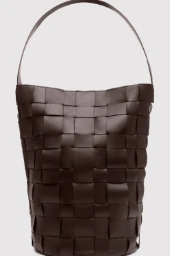 St. Agni Woven Bucket Bag - Chocolate