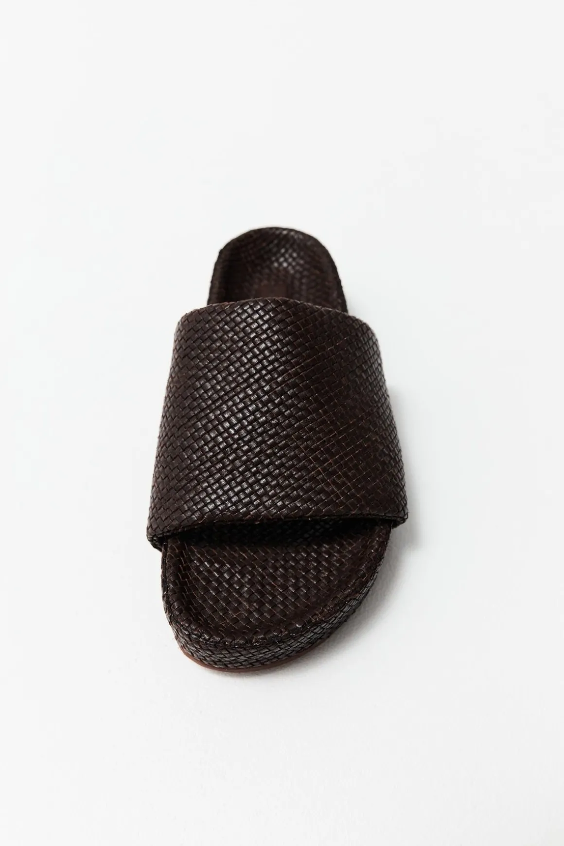 St. Agni Woven Everyday Flatform Slide - Chocolate