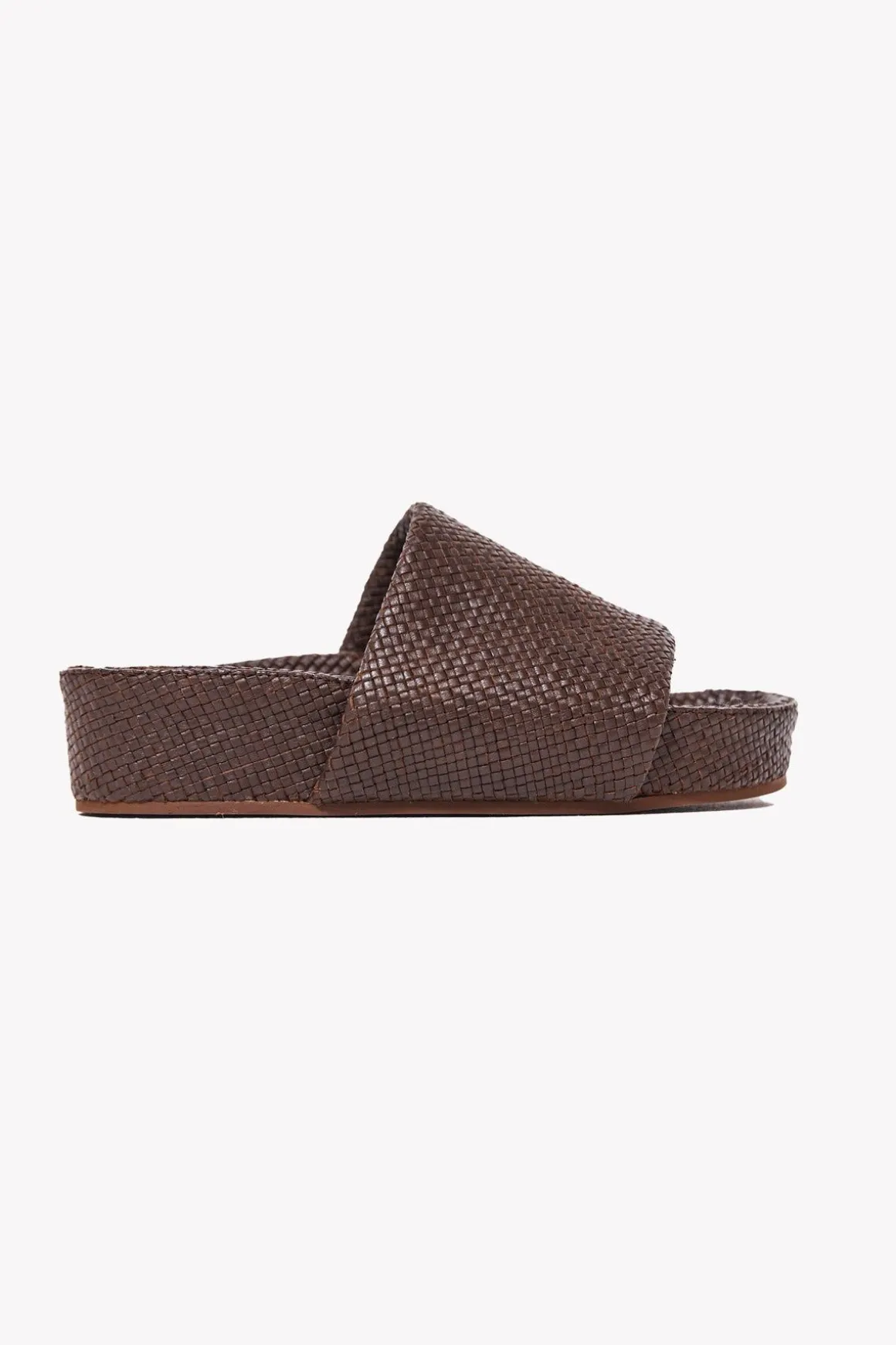St. Agni Woven Everyday Flatform Slide - Chocolate