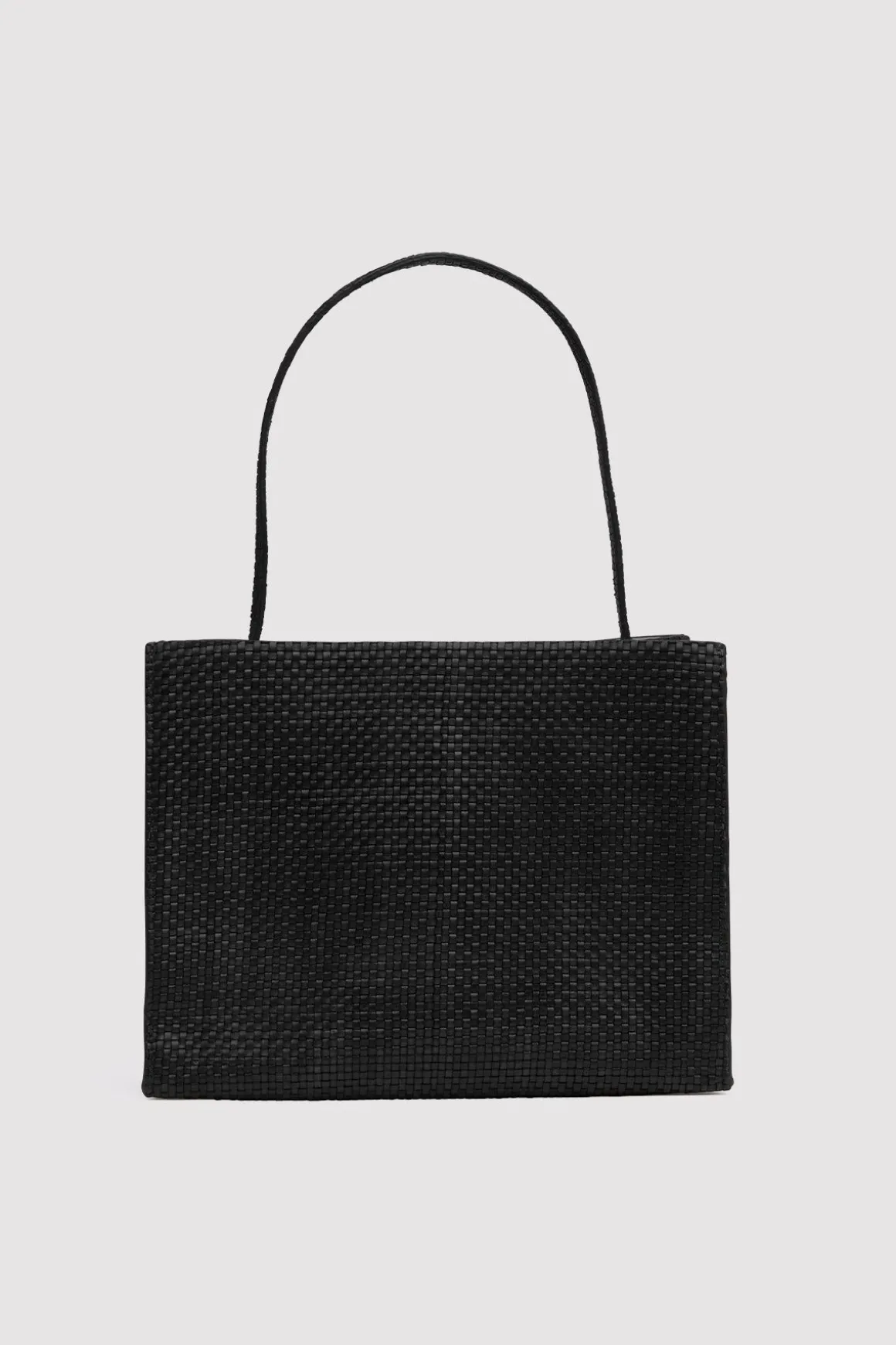 St. Agni Woven Minimal Mini Tote - Black