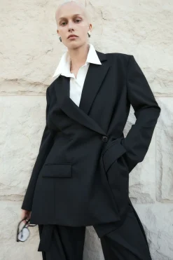 St. Agni Wrap Blazer - Black