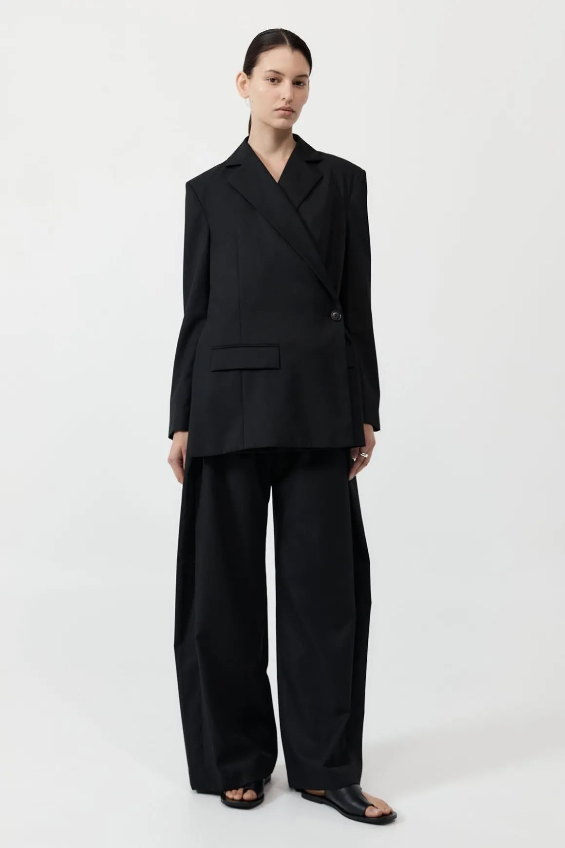 St. Agni Wrap Blazer - Black