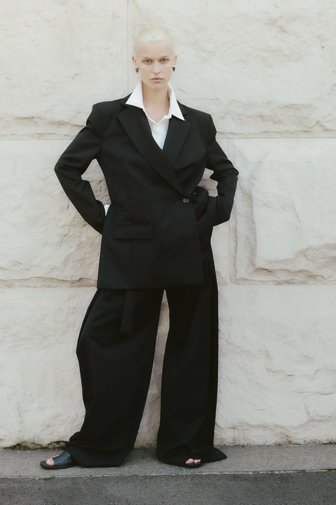 St. Agni Wrap Blazer - Black