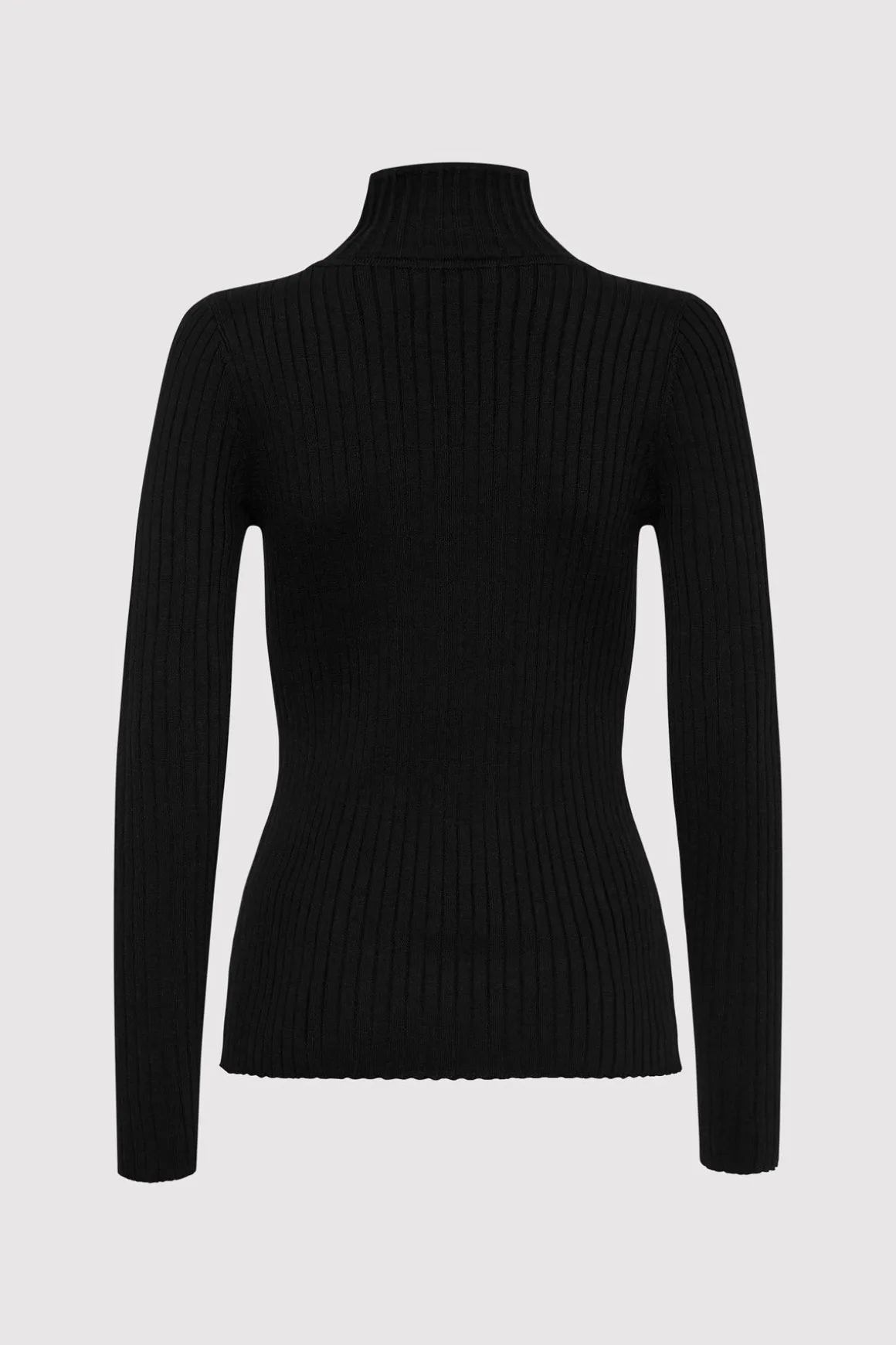 St. Agni Zip Front Top - Black